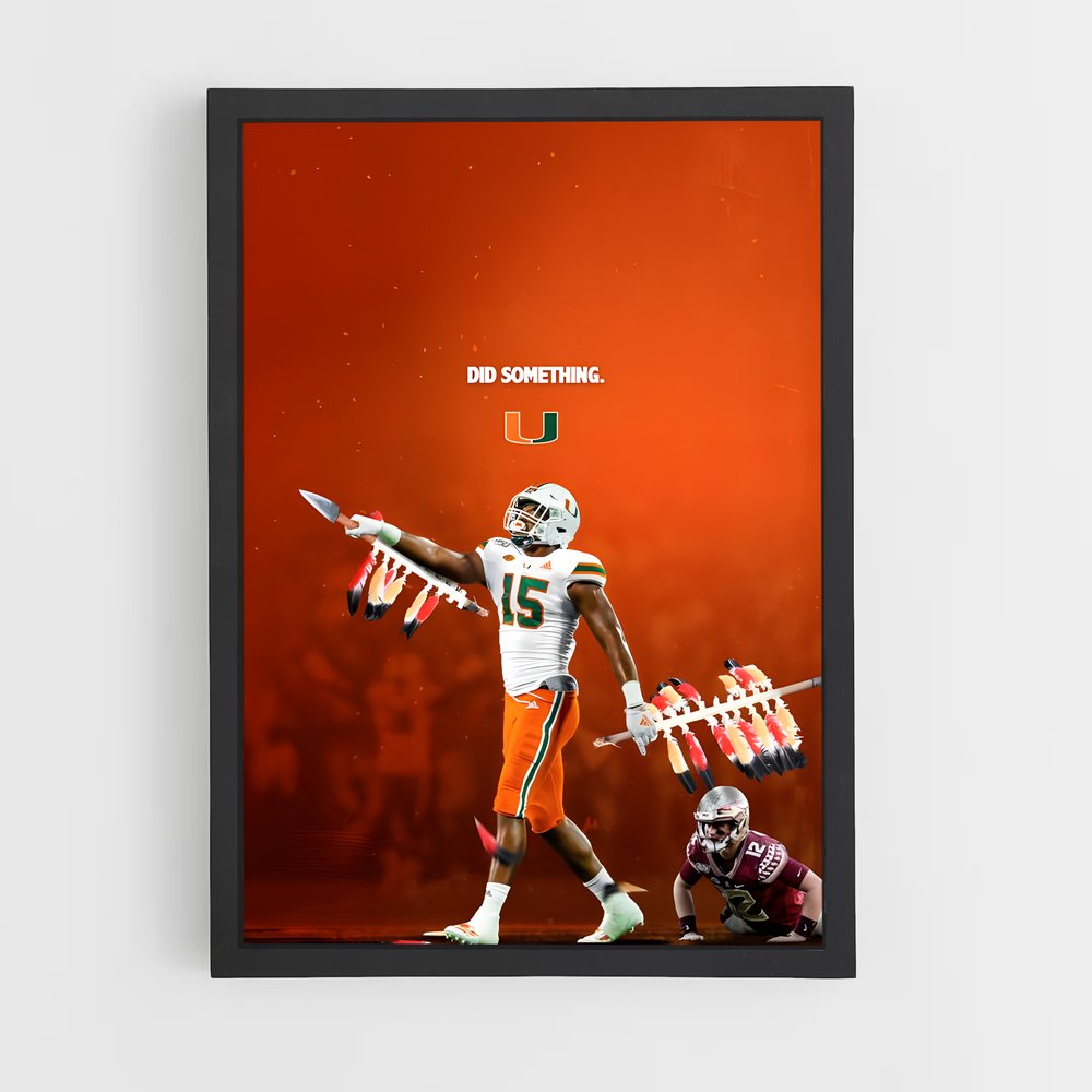 Poster Miami hurricanes – affiche Baseball (vue 2)